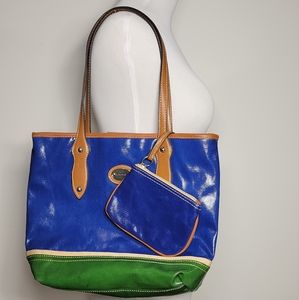 FRANCO SARTO PU LEATHER TOTE BAG WITH POCHETTE